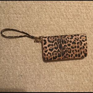 Leopard print wallet/wristlet